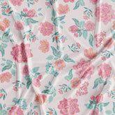Baby Pink Floral Printed Fabric For Summer dresses Material